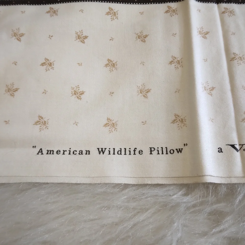 FABRIC PILLOW PANELS with Coodinating Border Print, 2 Panels, Bears And Deer
